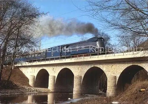 Lokomotive Dampf Schnellzuglokomotive 01 1102 Hoersel Bruecke Saettelstaedt Kat. Eisenbahn