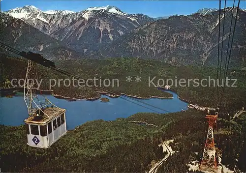 Seilbahn Zugspitze Eibsee Ammergauer Alpen  Kat. Bahnen