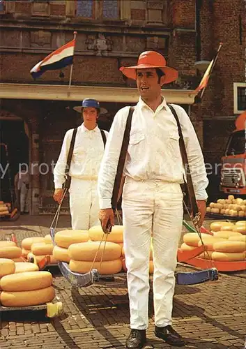 Kaese Kaeserei Kaesemarkt Alkmaarse Klederdracht  Kat. Landwirtschaft