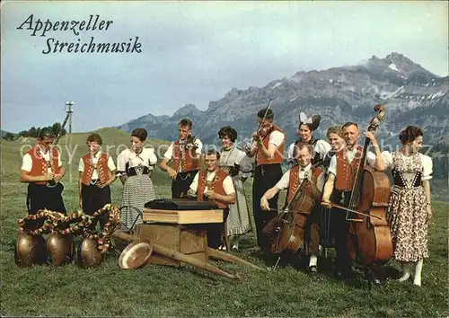 Musikanten Streichmusik Appenzell Zither Cello Geige  Kat. Musik