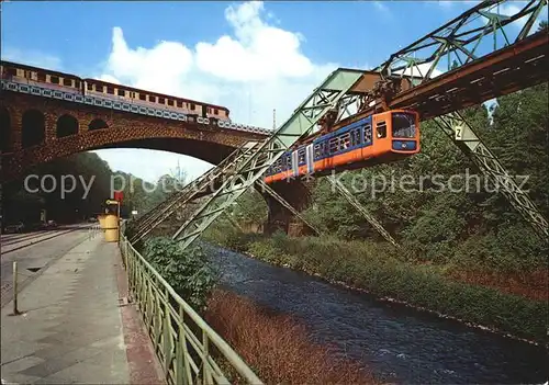 Schwebebahn Wuppertal Sonnborner Bruecke  Kat. Bahnen