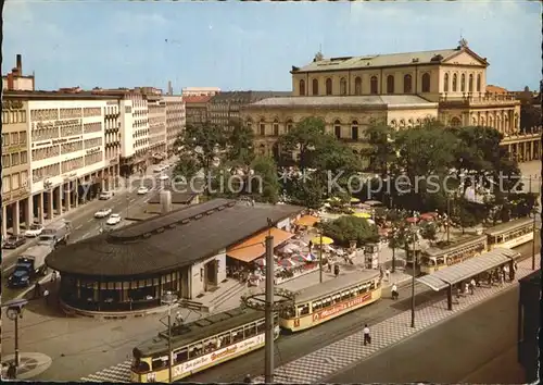 Strassenbahn Hannover Cafe am Kroepcke Opernhaus Kat. Strassenbahn