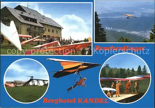 Drachenflug Berghotel Kandel St. Peter Schwarzwald  Kat. Flug