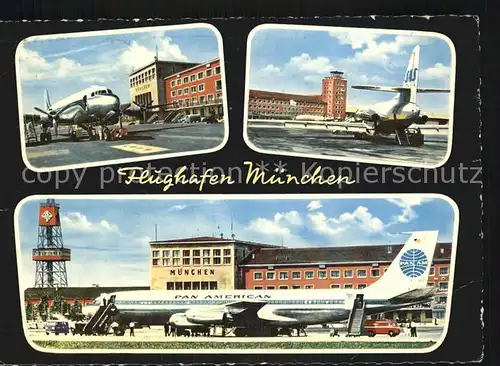 Flughafen Airport Aeroporto Muenchen Pan American  Kat. Flug