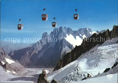 Seilbahn Vallee Blanche Aiguille du Midi Chamonix Mont Blanc  Kat. Bahnen