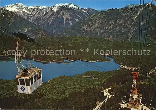 Seilbahn Zugspitz Seilbahn Eibsee Ammergauer Alpen  Kat. Bahnen