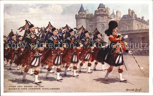 Leibgarde Wache Pipes and Drums Queen s Own Cameron Highlanders Conrad Leigh Kat. Polizei