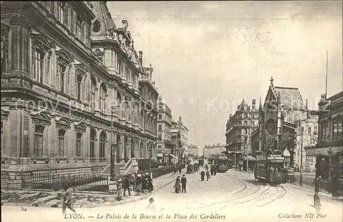 Strassenbahn Lyon Palais de la Bourse Place des Cordeliers  Kat. Strassenbahn