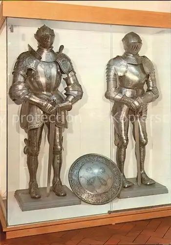 Rittertum Mittelalter Schloss Biedenkopf Prunkharnische Mitte 16. Jahrhundert Kat. Militaria