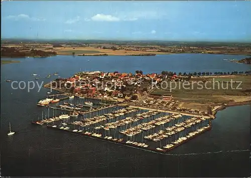 Maasholm Fliegeraufnahme Yacht  und Fischereihafen Kat. Maasholm