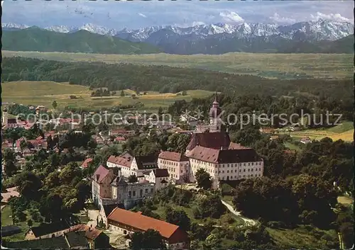 Kloster Andechs am Ammersee Fliegeraufnahme Kat. Andechs