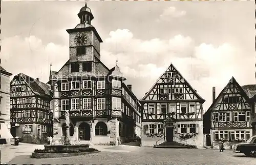 Heppenheim Bergstrasse Marktplatz Rathaus Kat. Heppenheim (Bergstrasse)