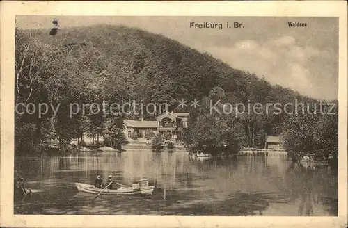 Freiburg Breisgau Waldsee Rudrboot Kat. Freiburg im Breisgau