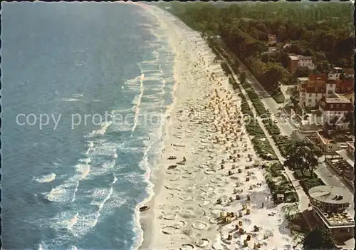 Scharbeutz Ostseebad Fliegeraufnahme mit Strand Kat. Scharbeutz