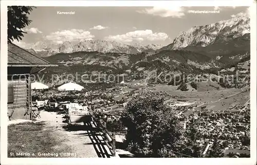 Garmisch Partenkirchen Sankt Martin Grasberg Kat. Garmisch Partenkirchen