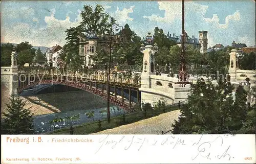 Freiburg Breisgau Friedrichsbruecke Kat. Freiburg im Breisgau