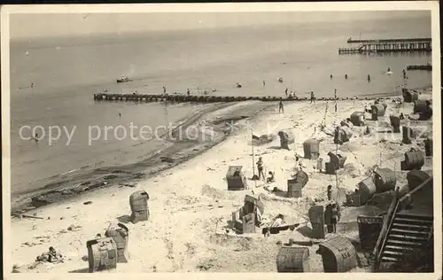 Rostock Mecklenburg Vorpommern Ostseebad Strandkoerbe Kat. Rostock