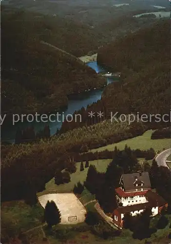 Bergneustadt Jugendherberge an der Aggertalsperre Fliegeraufnahme Kat. Bergneustadt