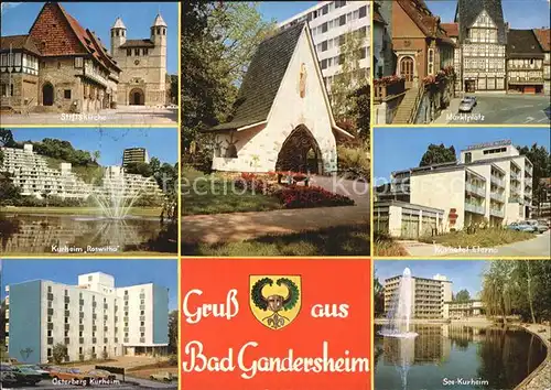 Bad Gandersheim Stiftskirche Kurheim Marktplatz Kurhotel See Kapelle Kat. Bad Gandersheim