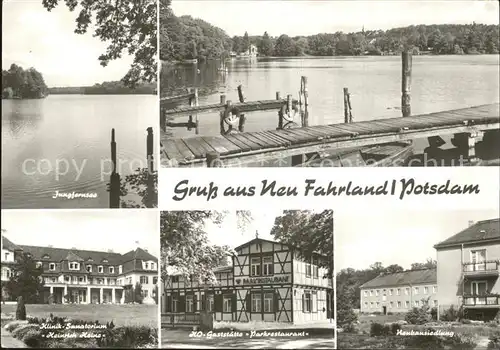 Neu Fahrland Jungfernsee Klinik Sanatorium HO Gaststaette Parkrestaurant Kat. Potsdam