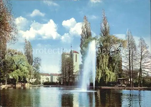 Offenbach Main Josefkirche Wasserspiele Kat. Offenbach am Main