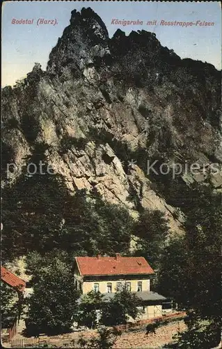 Bodetal Harz Koenigsruhe Rosstrappe Felsen Kat. Treseburg