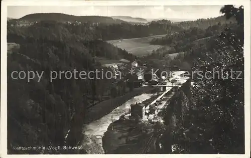 Rentzschmuehle Vogtland Thueringen Panorama Kat. Vogtlaendisches Oberland