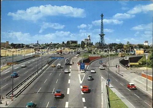 Berlin Stadtautobahn mit Funkturm Kat. Berlin