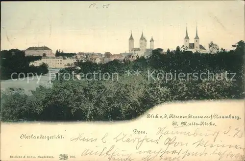 Naumburg Saale Koesener Strasse Moritz Kirche Oberlandegericht Dom Kat. Naumburg