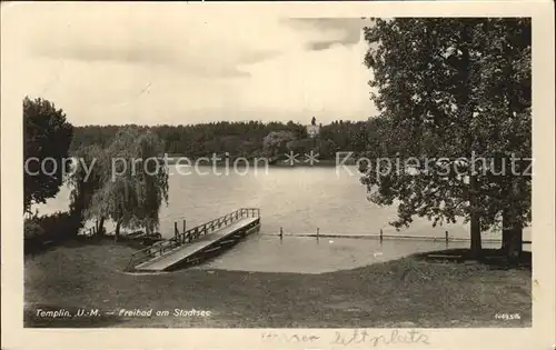 Templin Freibad Stadtsee Kat. Templin