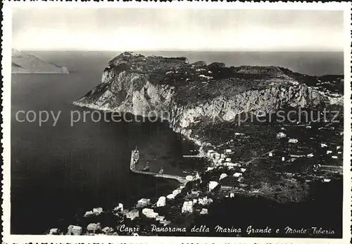 Capri Fliegeraufnahme Marina Grande Monte Tiberio Kat. Golfo di Napoli