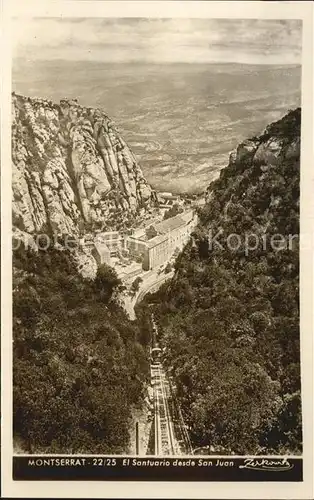 Montserrat Kloster Fliegeraufnahme El Santuario desde San Juan Kat. Spanien