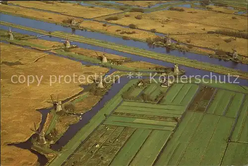 Kinderdijk Fliegeraufnahme mit Wind M?hlen