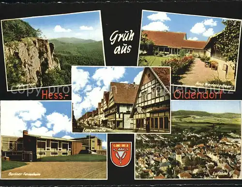 Hessisch Oldendorf Hohenstein Haus Niedersachsen Berliner Ferienheim Fliegeraufnahme Kat. Hessisch Oldendorf