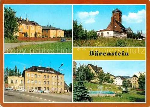 Baerenstein Annaberg Buchholz Ferienheim VEB Leipzig Grimma HOG Berghotel Baerenstein Haus Baerenstein Parkanlage Kat. Baerenstein