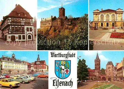 Eisenach Thueringen Lutherhaus Wartburg Landestheater Museum Rathaus Nikolaikirche Nikolaitor Kat. Eisenach