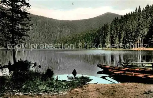 Bayerisch Eisenstein Grosser Arbersee mit Seewand Bayerischer Wald Kat. Bayerisch Eisenstein