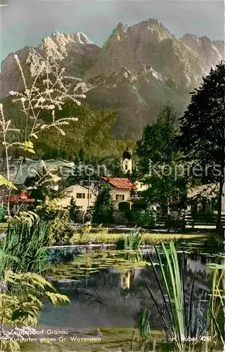 Grainau Kurgarten gegen Grossen Waxenstein Wettersteingebirge Huber Karte Nr 4241 Kat. Grainau