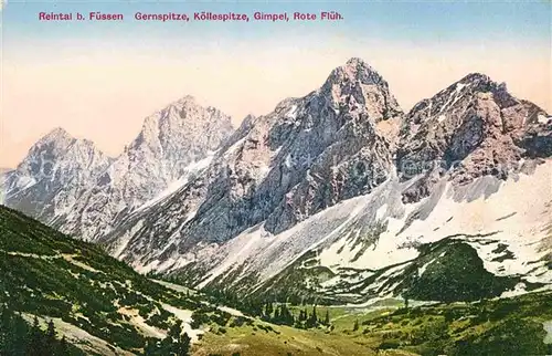 Fuessen Allgaeu Reintal Gernspitze Gimpel Rote Flueh Kat. Fuessen