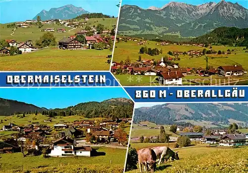 Obermaiselstein Panorama Teilansichten Kat. Obermaiselstein