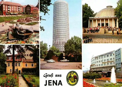 Jena Thueringen Platz der Kosmonauten Uni Hochhaus Zeiss Planetarium Schillerhaus Interhotel International