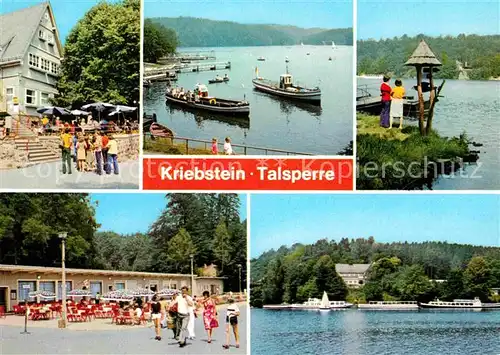 Kriebstein HOG Talsperre Kriebstein Bad Bootsanlegestelle Falkenhain und Kriebstein Ladenstrasse  Kat. Kriebstein