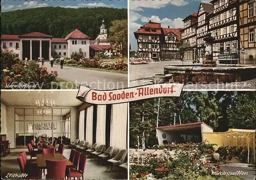 Bad Sooden Allendorf Kurmittelhaus Marktplatz Lesehalle Musikpavillon Kat. Bad Sooden Allendorf