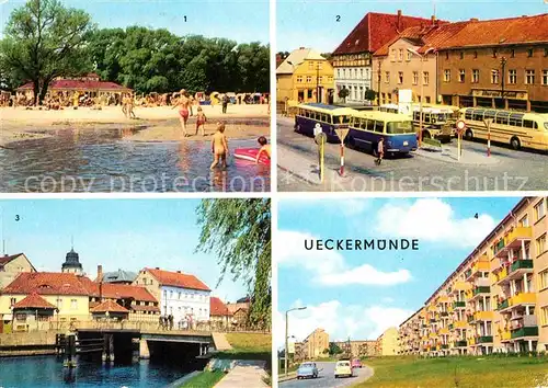 ueckermuende Strandpartie Karl Marx Platz Am Hafen Neubauten Kat. Ueckermuende