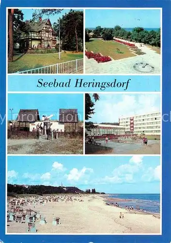 Heringsdorf Ostseebad Usedom Jugendherberge Promenade Sonnenuhr Volkssternwarte FDGB Erholungsheim Strand Kat. Heringsdorf