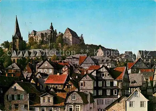 Marburg Lahn Altstadt mit Landgrafenschloss Kat. Marburg