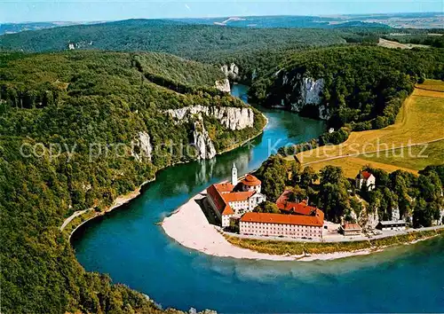 Weltenburg Kelheim Kloster Weltenburg Fliegeraufnahme Kat. Kelheim