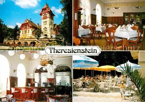 Hof Saale Theresienstein Gastraum Bar Terrasse Kat. Hof