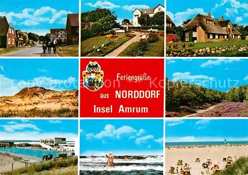 Norddorf Amrum Dorfmotive Duenen Schwimmbad Strand Kat. Norddorf