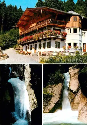 Bayrischzell Alpengasthof Zum feurigen Tatzlwurm Wasserfall  Kat. Bayrischzell